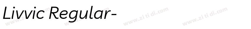 Livvic Regular字体转换
